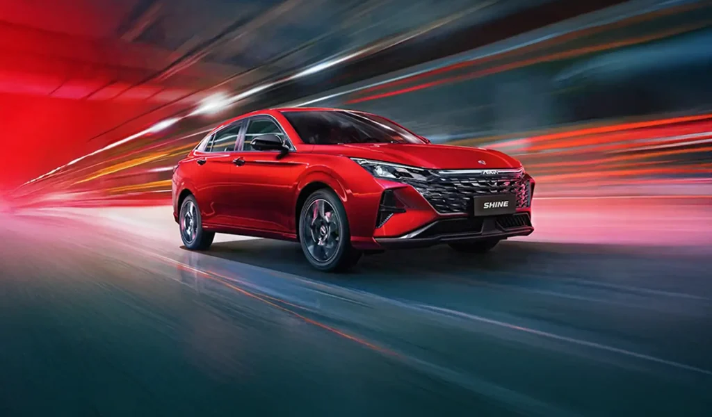 modello auto dongfeng shine rosso